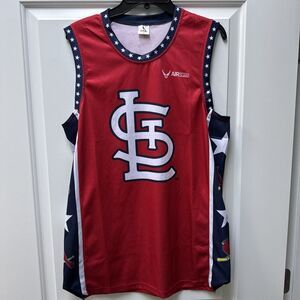 St. Louis Cardinals Basketball Jersey Shirt Adult‎ Size XL Air National Guard￼